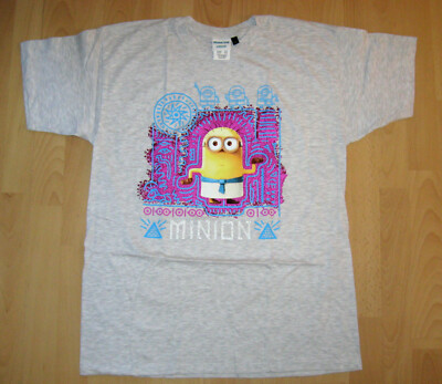 Minions Herren T-Shirt Gr. M, L, XL Minions in Ägypten Grau Blau Despicable Me