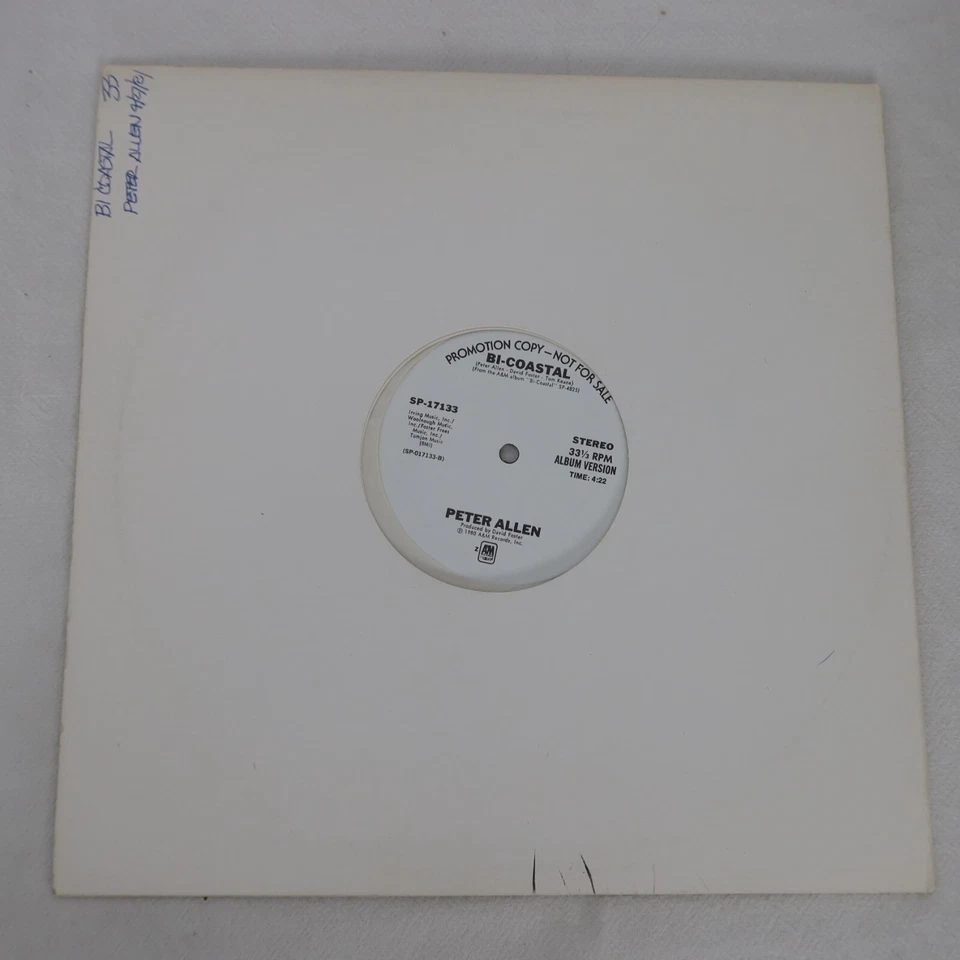 Peter Allen Bi Coastal PROMO SINGLE Vinyl Record Album Foto 2 de 4