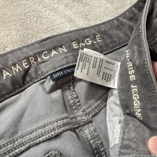 American Eagle Womens Grey High Rise Jegging Corduroy Pants Size 12