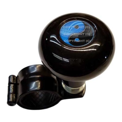 Black Steering Wheel Suicide Spinner Handle Knob Truck Car - YIN YANG PEACE BL