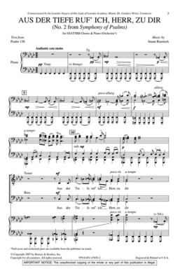Aus der Tiefe ruf' ich, Herr, zu dir Conductor's Choice Imant Ram