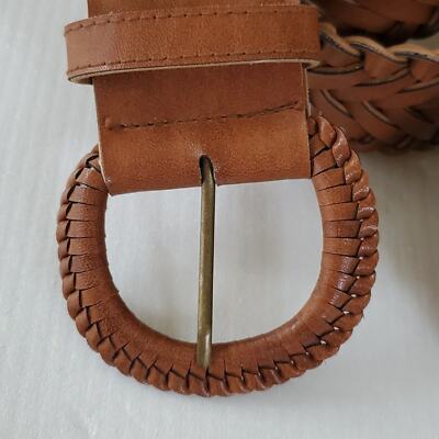 Braided Leather Belt Size 26/28 Leather Cognac Belt Braided Leather Belt Size 26/28 Leather Cognac Belt | eBay main image 4