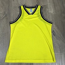 Girls Balera Dance Jersey Yellow Mesh Sleeveless Activewear Top Sz MC