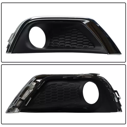 Front Bumper Fog Light Covers Bezel w/ Chrome Trim For Jeep Compass 2017-2020 - Foto 6 di 9