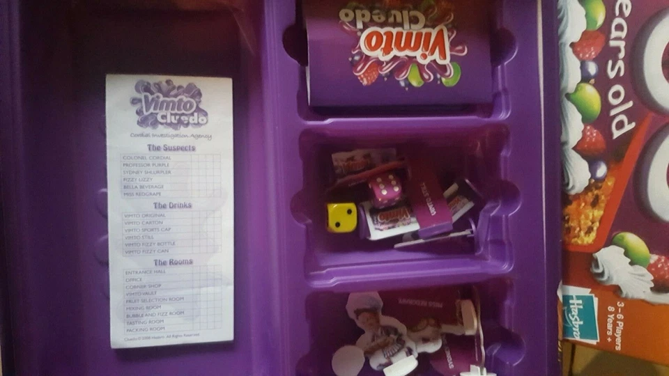 CLUEDO VIMTO 100 YEARS EDITION BY HASBRO GREAT MYSTERY BOARD GAME COMPLETE VGC - Image 2 of 4