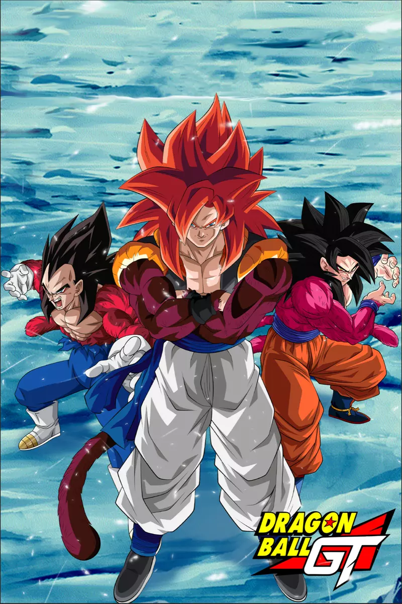 Dragon Ball GT Poster Vegeta Goku Fusion Gogeta SSJ4 12in x 18in Free  Shipping