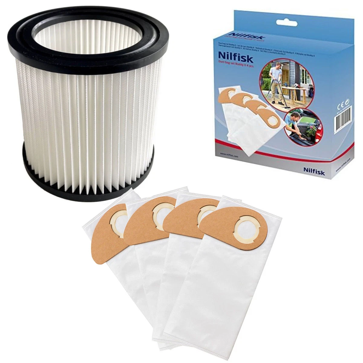 Filter Bags Nilfisk Buddy II 12 18 INOX T buddy 2 like Genuine