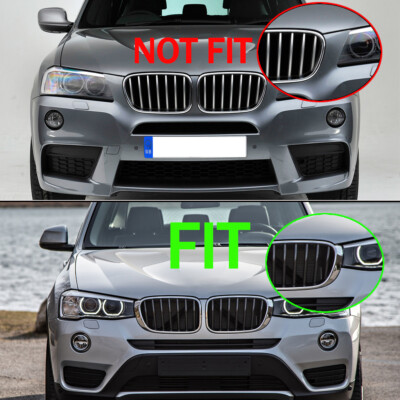 Pair Of Fog Light Covers For 2015-2017 BMW X3 & X4 (F25, F26) – Glossy Black ABS Grille Trim