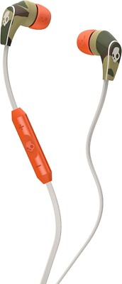 Offizielle Skullcandy 50/50 In-Ear Kopfhörer mit Mikrofon - Camouflage / Knochen