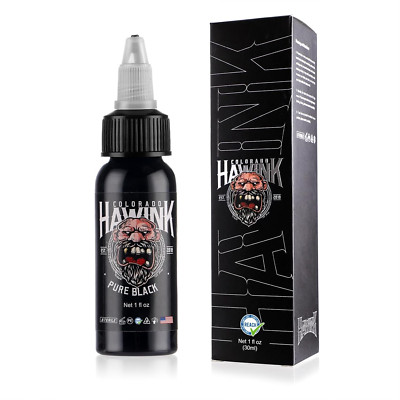 Tattoo Farbe Schwarz 30ml   Profi Tattoo Ink Black, 1oz Flasche für Tätowierer