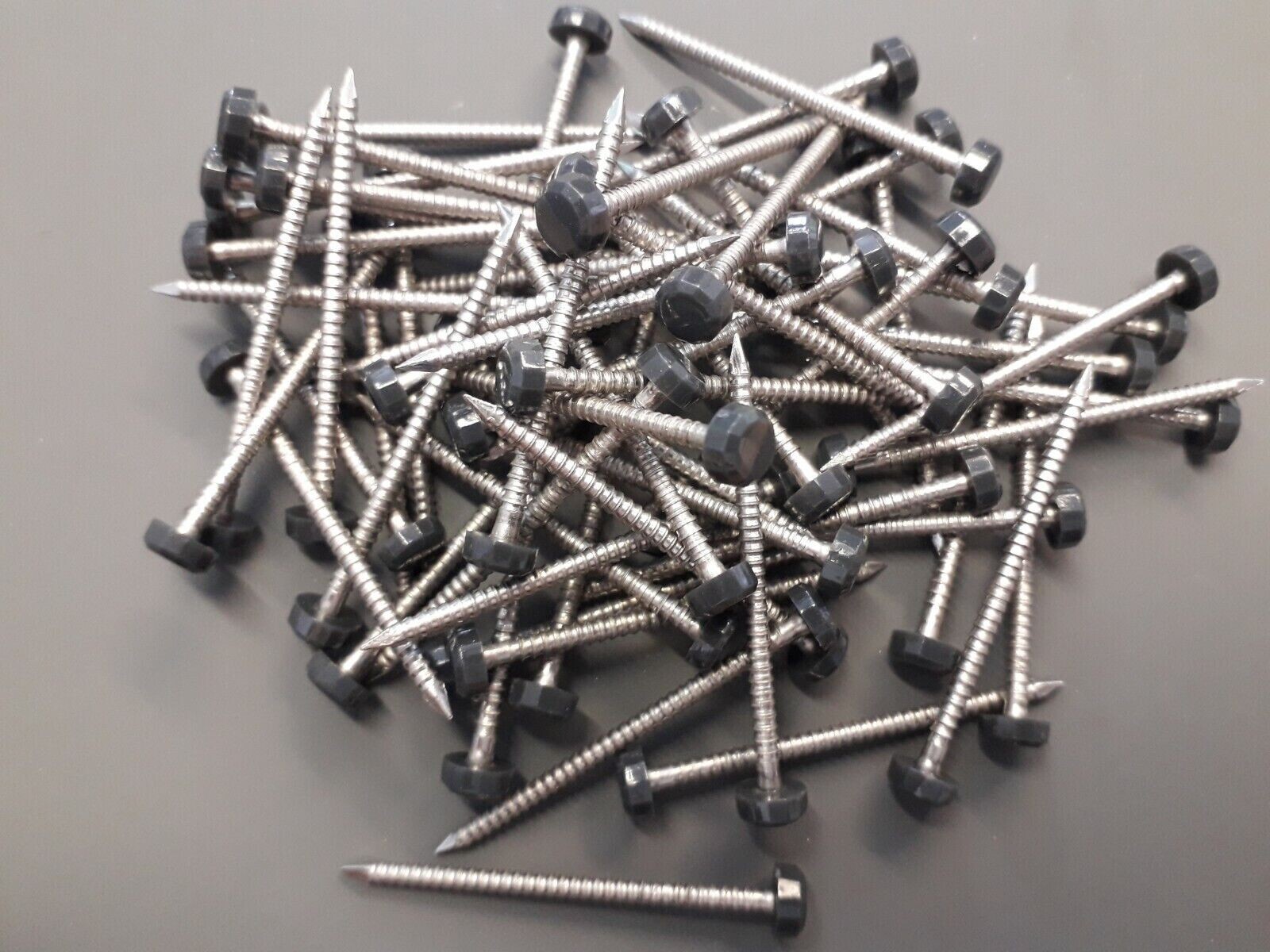 Anthracite Grey UPVC 30mm Poly Top Pins Plastic Headed Fascia Pins (Box of 250)
