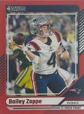 2024 Donruss #70 Bailey Zappe Red Press Proof