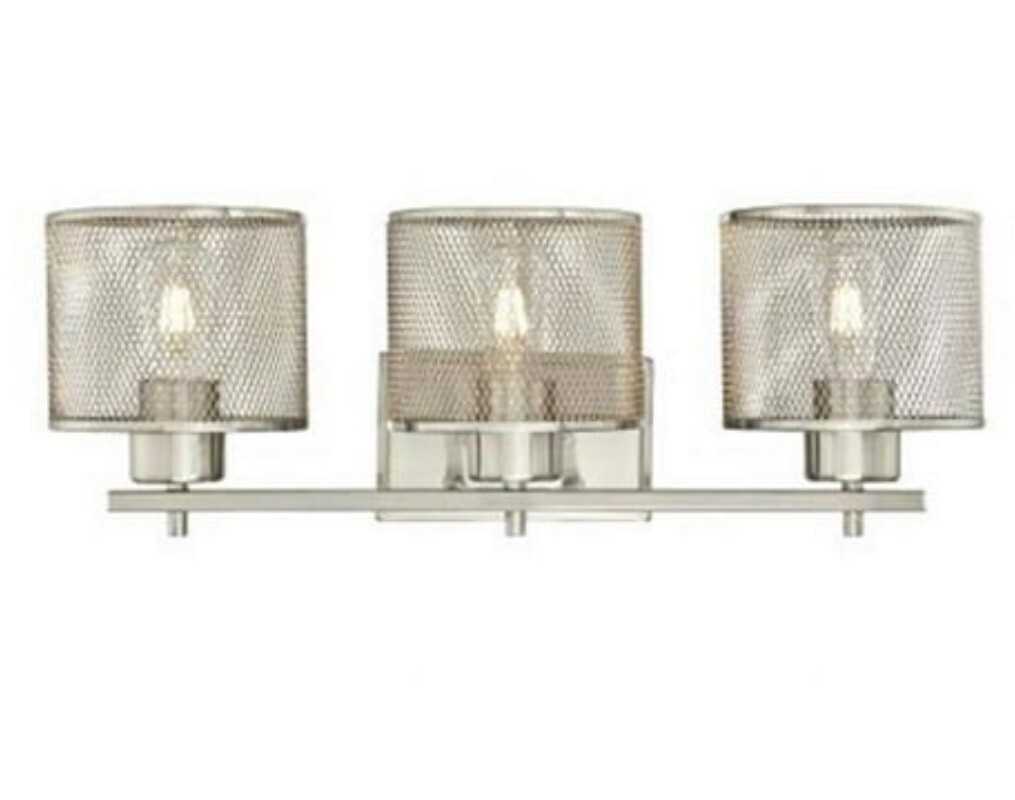 Westinghouse 63276 Morrison 3-Light Wall Fixture with Mesh Shades Brushed Nickel