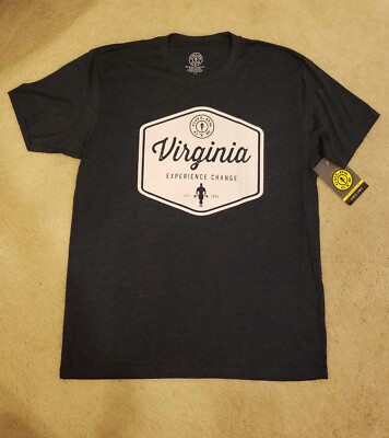 Golds Gym Tee Shirt Men's Virginia Print Workout T-Shirt Top Large New