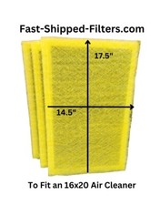 Fast-Shipped-Filters 3 - 16x20 MicroPower Guard Air Cleaner Replacement Filter Y