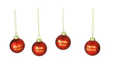 24 Weihnachtskugeln Rot Beste Mama Oma Bester Papa Opa Baumschmuck Weihnachten