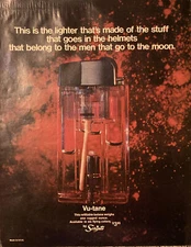 PRINT AD 1970 Scripto Vu-Tane Refillable Butane Lighter Made Space Helmet Stuff