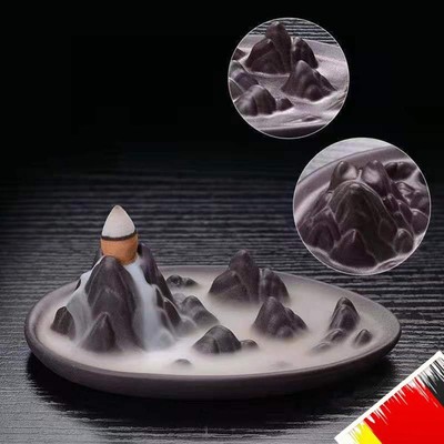 Incense Burner Ceramic Incense Cone Tower Backflow Stream Back Down Holders