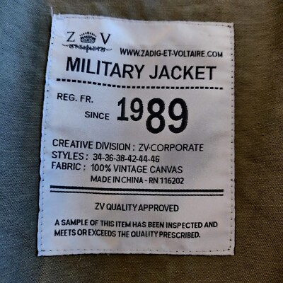 Zadig & Voltaire Womens Virginia Grunge Punk Distressed Zadig & Voltaire Womens Virginia Grunge Punk Distressed
