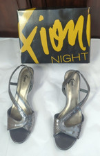 Fioni Night Heels Monroe Pewter Women's Size 6 Dress Formal Sequins Wedding Prom