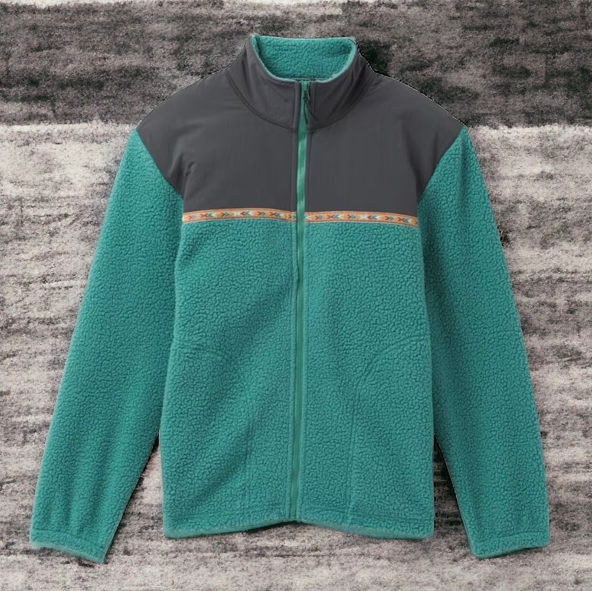Prana Mens Hurricane FZ Full Zip Sherpa Fleece Jacket Size XL Cove  Turquoise New