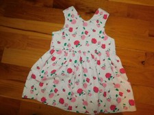 Pink Floral Corduroy Girl Jumper Dress Vintage Handmade
