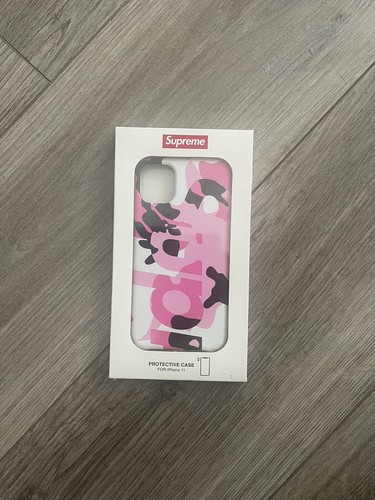 pink camo supreme phone case