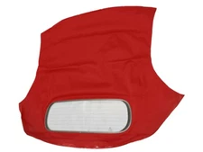 Fits: Chevy Corvette C5 1998-04 Soft Top & DOT Glass Window Haartz RED Canvas