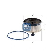 ORIGINAL® Ufi 26.140.00 Kraftstofffilter für Kia SPORTAGE V Hyundai TUCSON