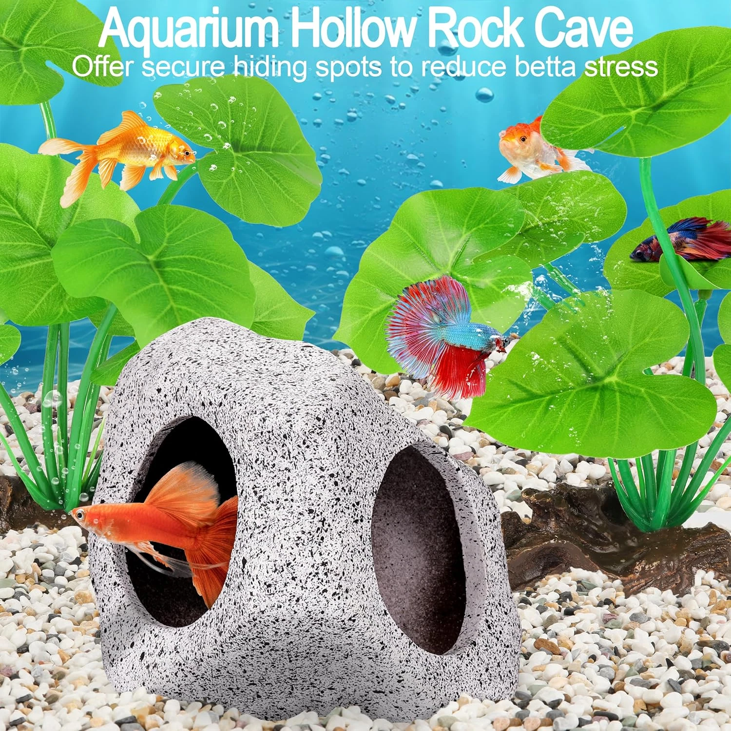 Fish Tank Decor Silk Aquarium Plants Hideaway Rock Cave Betta Accessories Turtle
Opens in a new wind