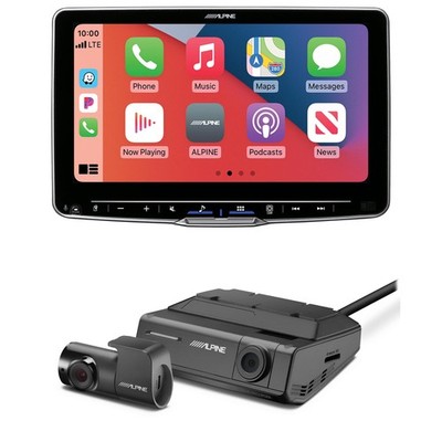 Alpine ILX-F509 9'' Receiver w/Wireless Android Auto/Apple CarPlay & DVR-C320R
