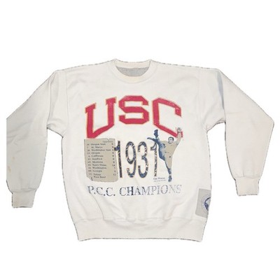USC TROJANS RARE VINTAGE SWEATSHIRT L 1931 PCC CHAMPION GUS SHAVER