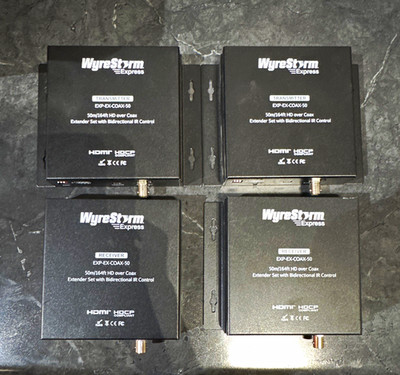 Lot of 2: WyreStorm EXP-EX-COAX-50 HDMI Over Coax Extender Set 50m/164ft