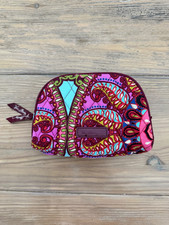 Vera Bradley Maroon Print Makeup Bag