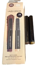 Laura Mercier PETIT ICONS Mini Caviar Stick EYESHADOW DUO Dark Cacao & Rose Gold