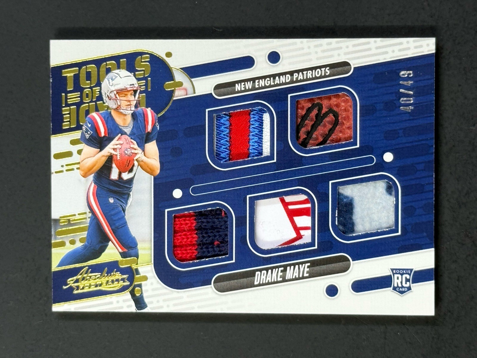 Drake Maye Panini Absolute Tools of the Trade Five Relics #TOTFDME Prime