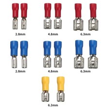 100/50pcs Female Spade Insulated Connectors Crimp Electrical Wire Terminals FDD