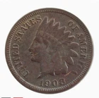 ---1908-S Indian Head Cen.t Penny Extremely Fine--As shown in the figure