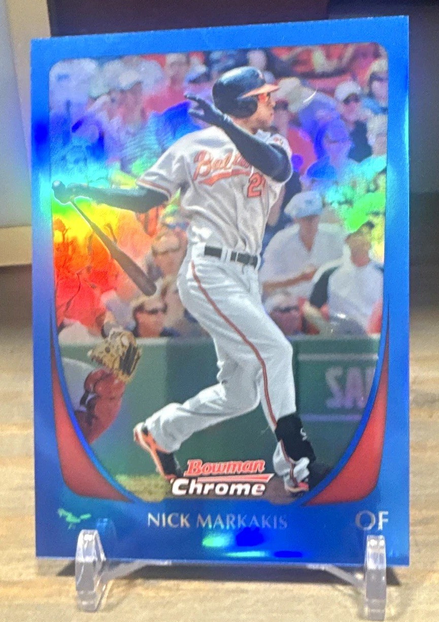Topps 2008 Bowman Chrome Nick Markakis #152 Blue Parallel /150 - Orioles
