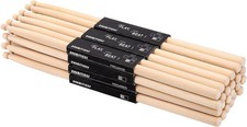 12 Pairs Drumsticks, Classic Maple 5B Oval Wood Tip Drum Sticks for Adults Kids