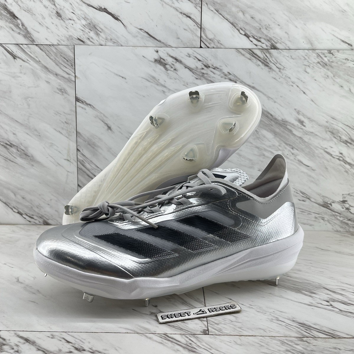 Adidas Adizero Impact TPU Baseball Cleats Silver/Gray JS3049 Men's