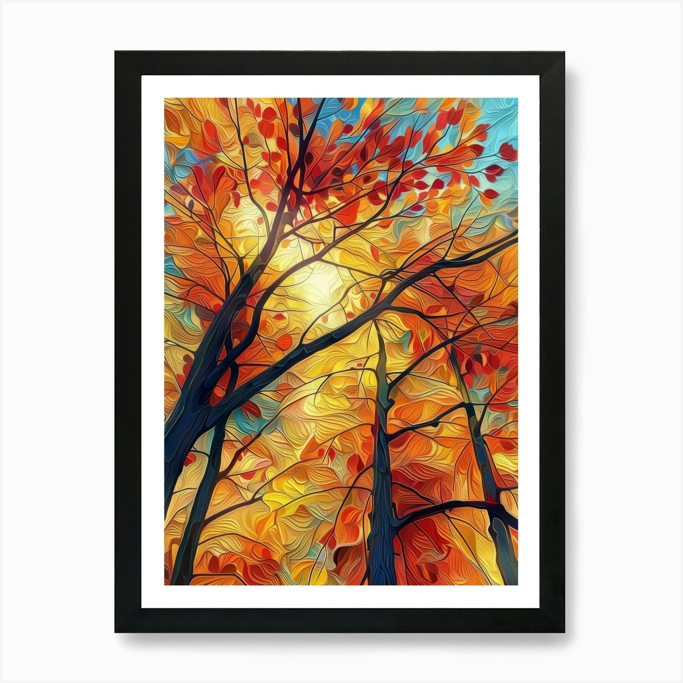 Autumn Trees 40 Framed Wall Art Canvas Print Picture Poster  