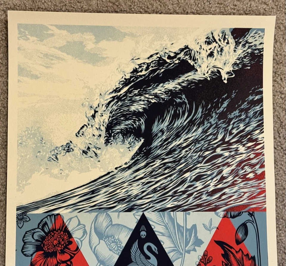 Serigrafía de Shepard Fairey Wave Of Distress impresión artística S/# 350 póster Pangeaseed Foto 3 de 4