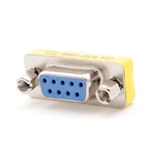 DB9 D-SUB 9 Pin RS232 Serial Male to Female Port Saver Adapter Connector Gold