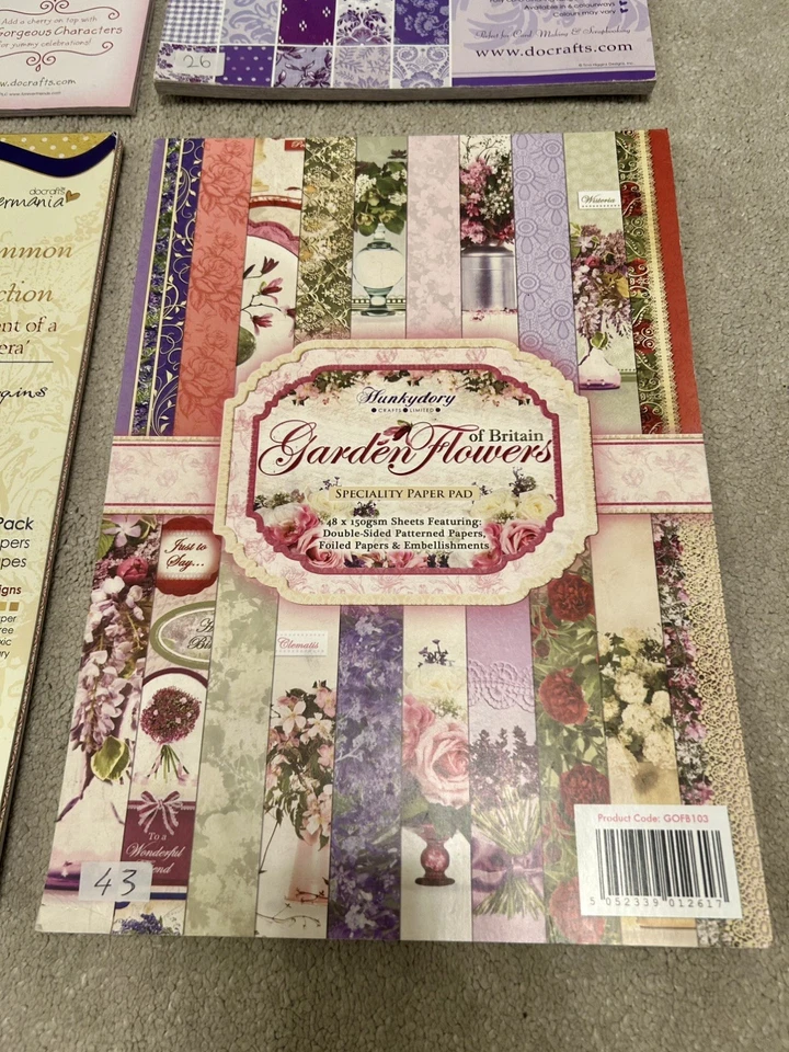 4 Large A4 Pads for Card Making / Crafting , Background/ Topper Sheets, USED - Image 3 of 4