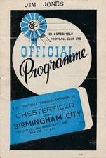 Chesterfield v Birmingham City 1947/1948 - Football Programme