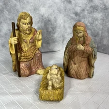 Vintage Nativity Set - Tonalá Style- Jesus, Mary, Joseph -ceramic MC 