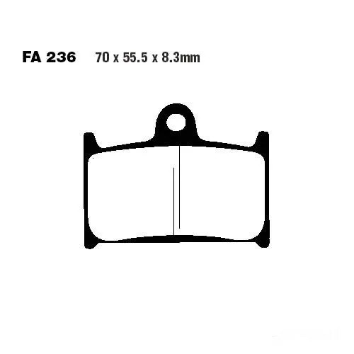 Bremsbelag EBC FA236 Vorne FüR Triumph Speed Triple 900 EFI Bj. 1997-1998-image