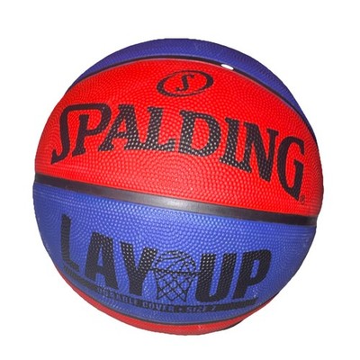 Spalding Layup Basketball Size 5 Red Blue Outdoor Rubber