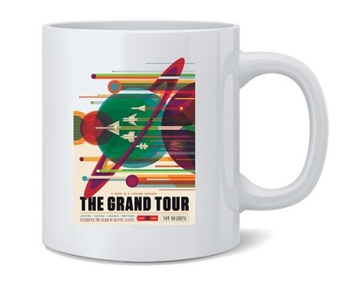 The Grand Tour NASA Space Travel Retro JPL Ceramic Coffee Mug Tea Cup 12 oz